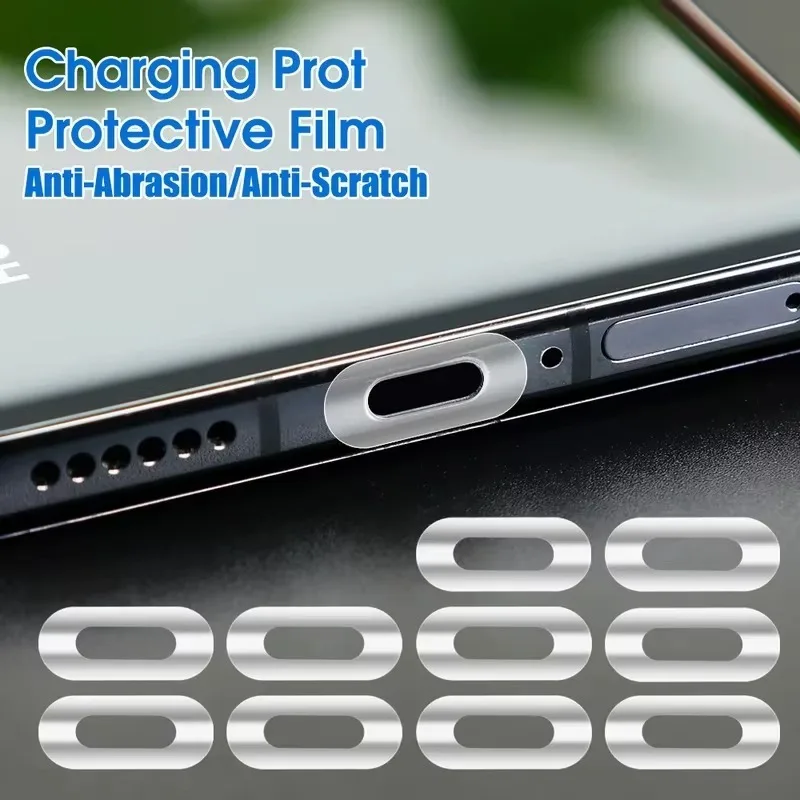 40/1PCS Charging Port Protector Film Sticker For IPhone 16 15 Pro Max 15Plus Samsung Universal Phone Speaker Dust Mesh Sticker