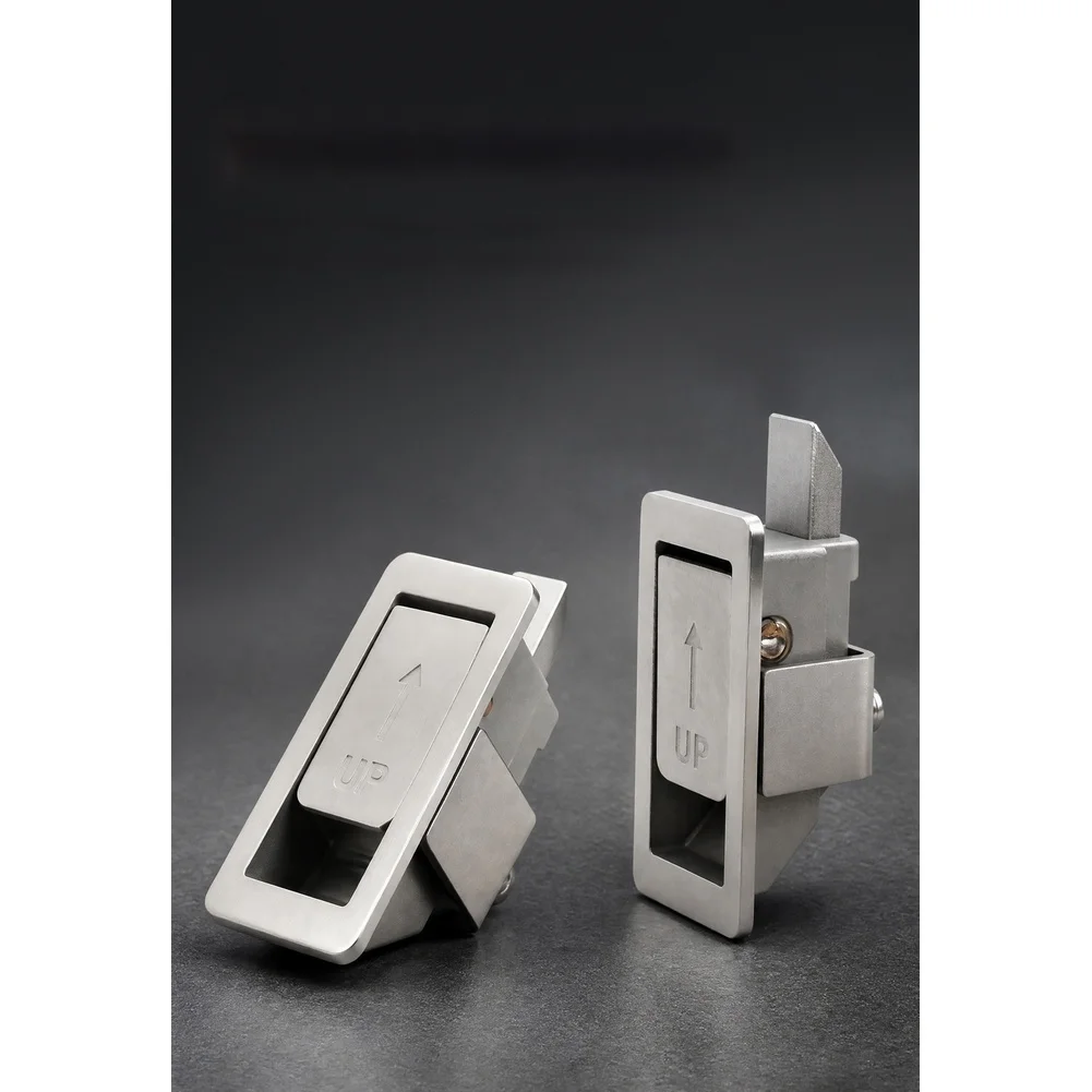 1pc Stainless Steel Buckle Latch CX320 Spring Loaded Push Button Lock For Industrial Cabinet Electrical Panel Enclosure Hardware