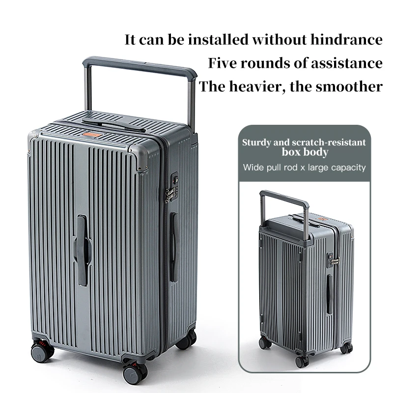 

Hot Sales LEE Wide-Handle Large-Capacity Zippered Rolling Luggage With 5-Wheel System - Ideal For International Carry-On Travel