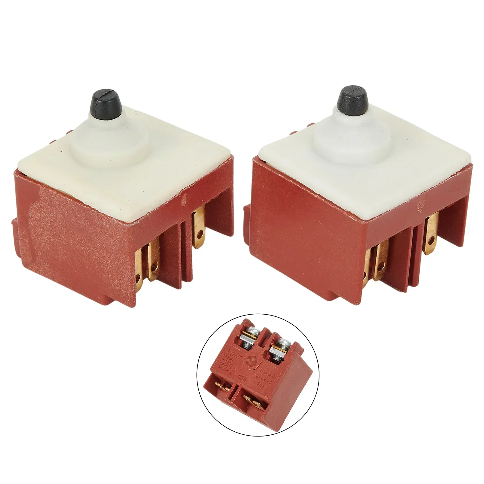 2pcs Angle Grinder 250V 5A Push Button Switch Momentary Contact For Bosch GWS6/8-100 TWS6600 Angle Grinder Power Tool Access