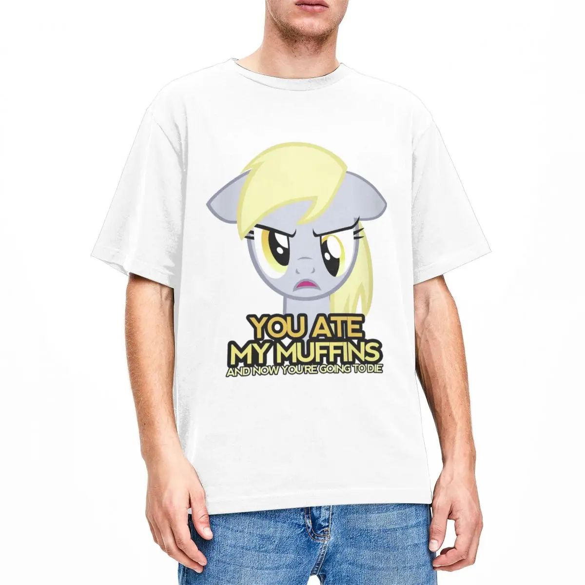 Men Women Muffins Derpy Hooves T Shirt Stuff Cotton Tops T-shirt Funny Tees Printed