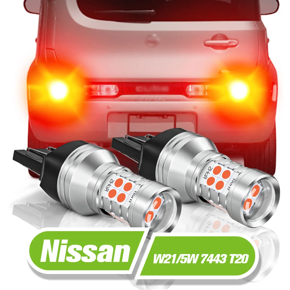 

For Nissan Altima Quest Rogue Cube Juke Micra Versa Note X-Trail T31 T32 LED Brake Light W21/5W 7443 T20 2pcs Accessories