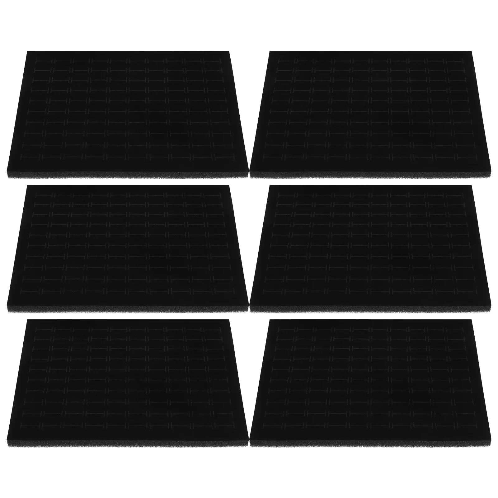 

6 pcs Jewelry Box Pad Trays Sponge Earring Organizer Display Mat Ring Storage Soft Cushion Non Damage Design Suitable