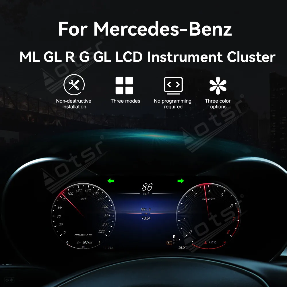 12,3-дюймовый цифровой кластер для Mecedes Benz G 2014-2018 GLE GLS 2016-2019, ЖК-экран, панель Linux, автомобильный CockPit, спидометр