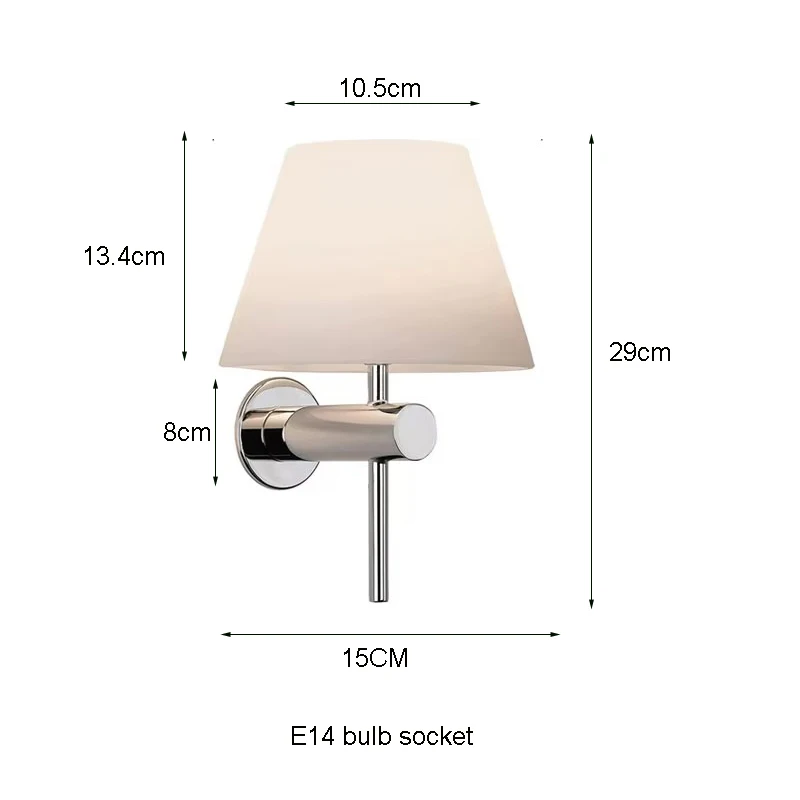 New Modern Minimalist Fabric Lamp Bedside Wall Lamp Bedroom Stairs Corridor Study Room Hotel Room Lighting Fixture Wall Sconce