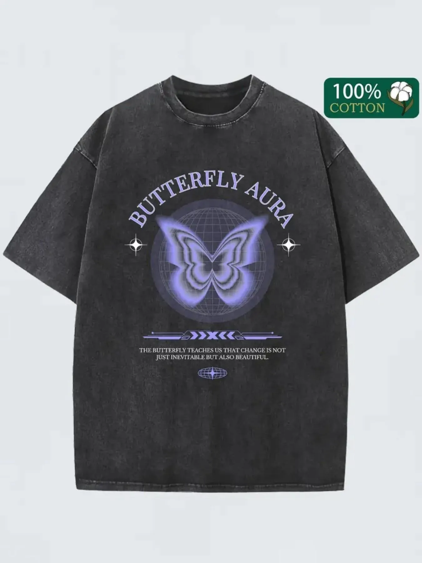 Men's Trendy Washed T-Shirt with Pure 