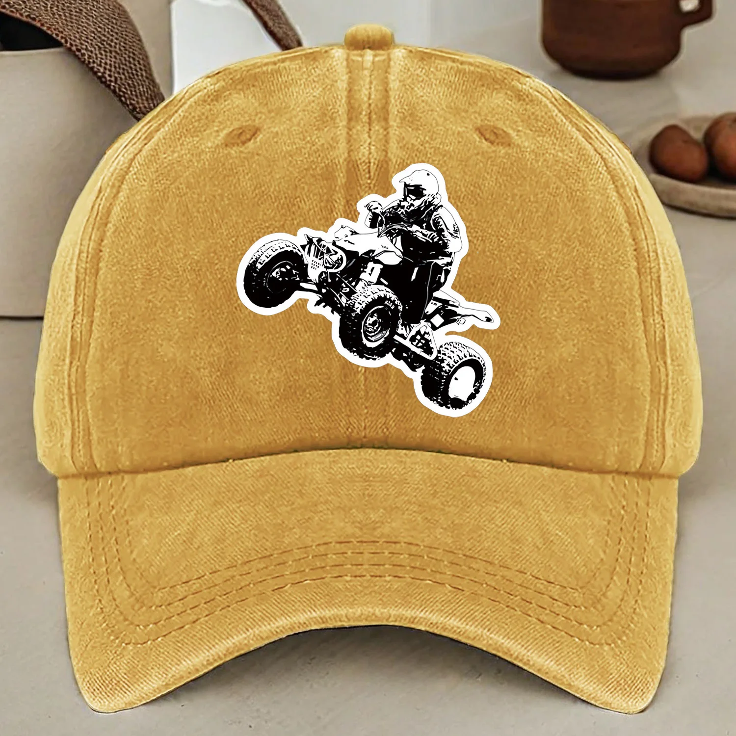 A Fun-themed Printed Baseball Cap Featuring an 