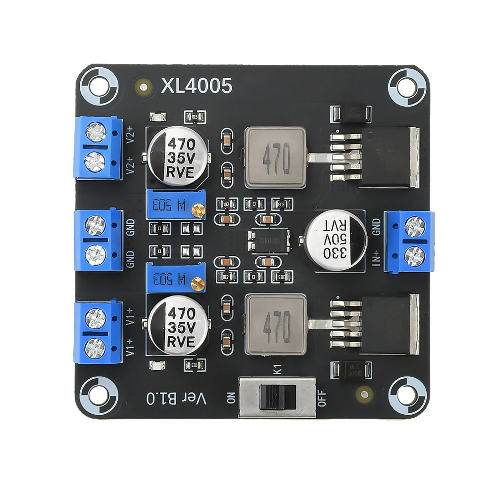 DC-DC 5-32V to 0.8-30V Adjustable Step-Down Power Module Xl4005E1 Dual Switch Power Module 5A