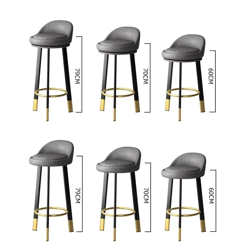 Modern High Nordic Bar Stool Party Luxury Elegant Chair Office Leisure Time Home Sillas De Barra Interior Decoration Furniture