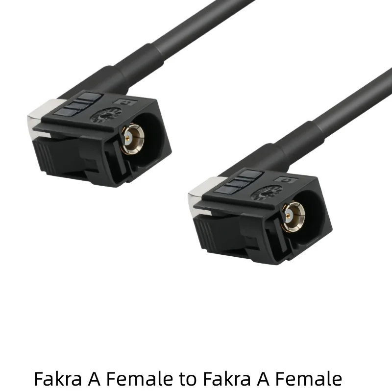 FAKRA-JJW Female to Female Right Angle Adapter Cable for Reversing Camera Video Line SYWV50-2/RTK031 Coaxial Cable