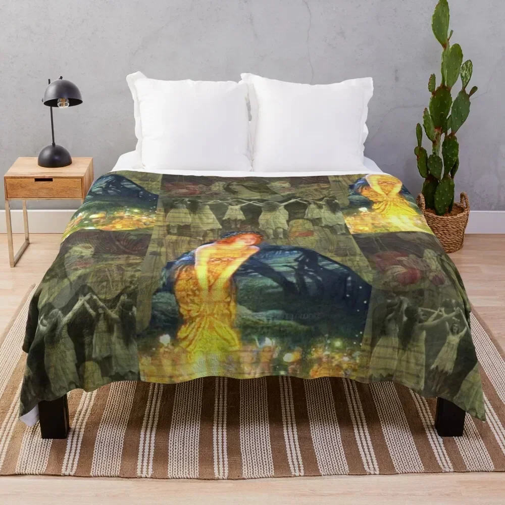 

Fairies and White Witches Throw Blanket Cozy Microfiber Throw Blanket for Home Bedroom