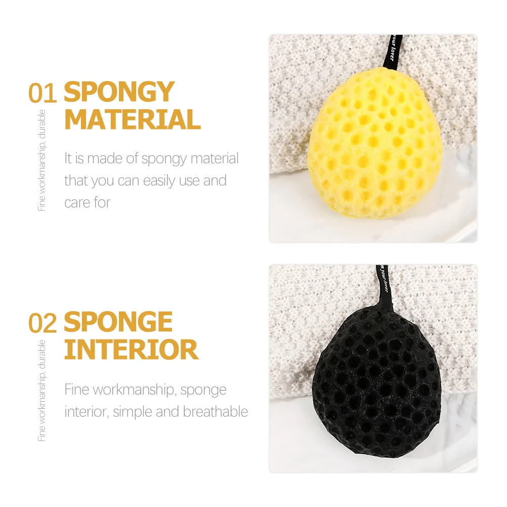 2 Pcs Honeycomb Bath Ball Bathtub Body Exfoliating Sponge Take Shower Accessory Portable Wash Skin Cleaning Scrubber Child