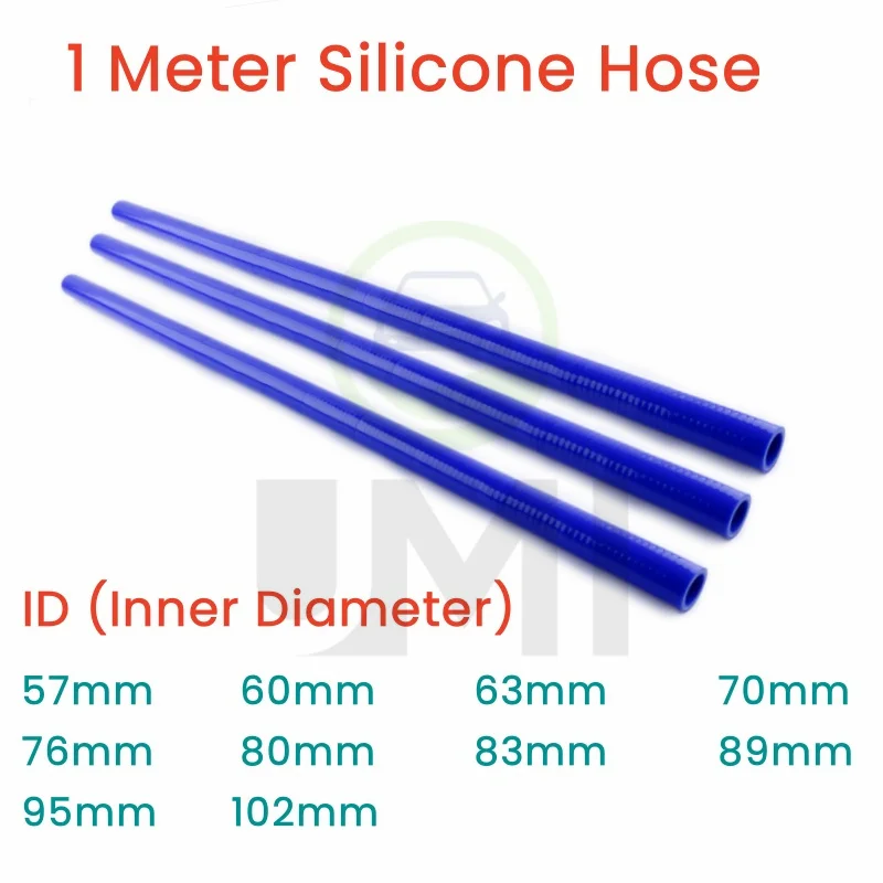 Blue 1 Meter Length Silicone Coolant Intercooler Straight Hose ID 57mm 60mm 63mm 70mm 76mm 80mm 83 89mm 95mm 102mm 3PLY 4PLY 1PC