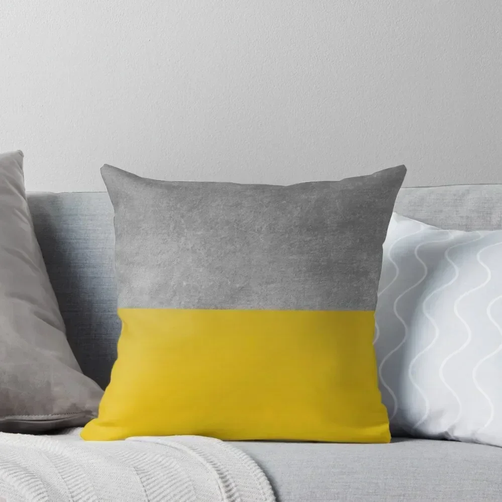 

Concrete and Mustard Color Block Throw Pillow Cushions Sofa Cushions Sofa Cushions Cover pillow