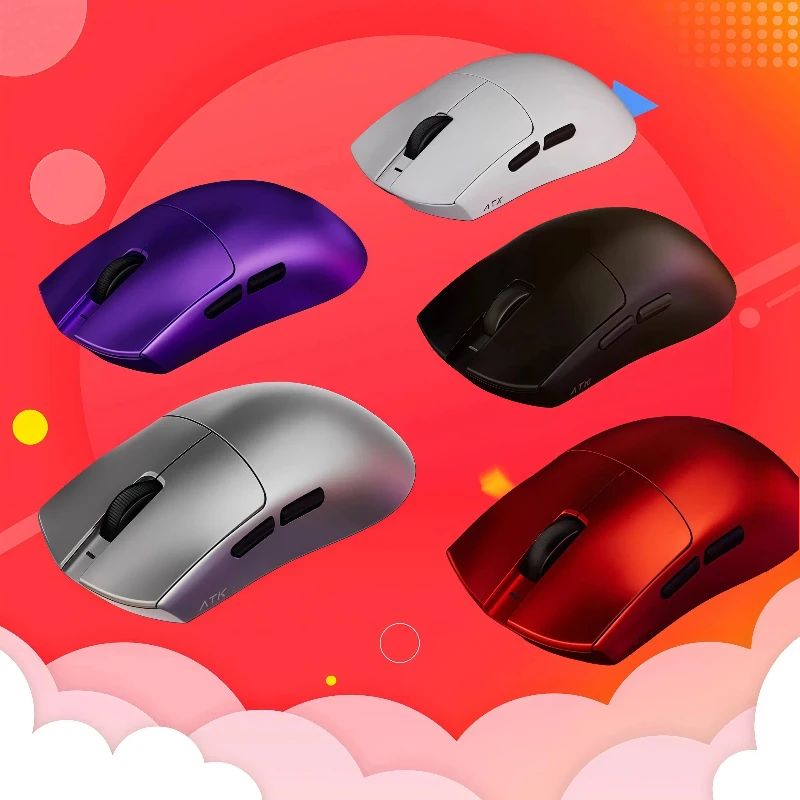 

ATK X1 V2 Ultimate 2.0 Mouse Wireless Paw3950 Utrla 54g Lightweight 750ips 0.163ms Low Latency 650ips Gamer New Accessory