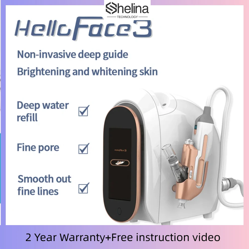 Non-invasive water light 2 in 1 hello face machine multifuncion machine for facial treatment