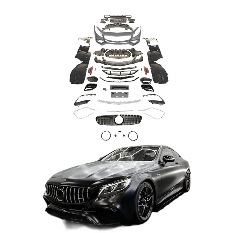

Transform Your W217/C217 Coupe with an Aggressive S63/S65 Style Full Body Kit - New Bumpers, Grille & Exhaust Tips Included