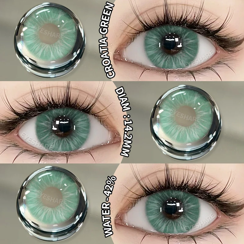 EYESHARE 10Pcs=5Pair Color Contact Lenses for 1 Day Daily Lens Blue Contacts Daily Disposable High Wearing Comfort Brown Lenses