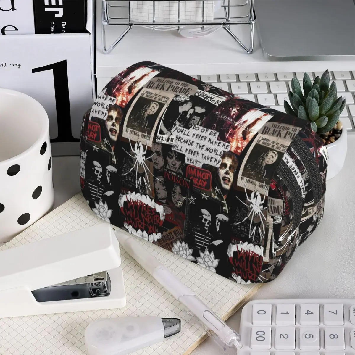 My Chemical Romance Pencil Case for Studen Gifts Pen Box Pencil Bag Stationery Supplies Pen Holder Bag