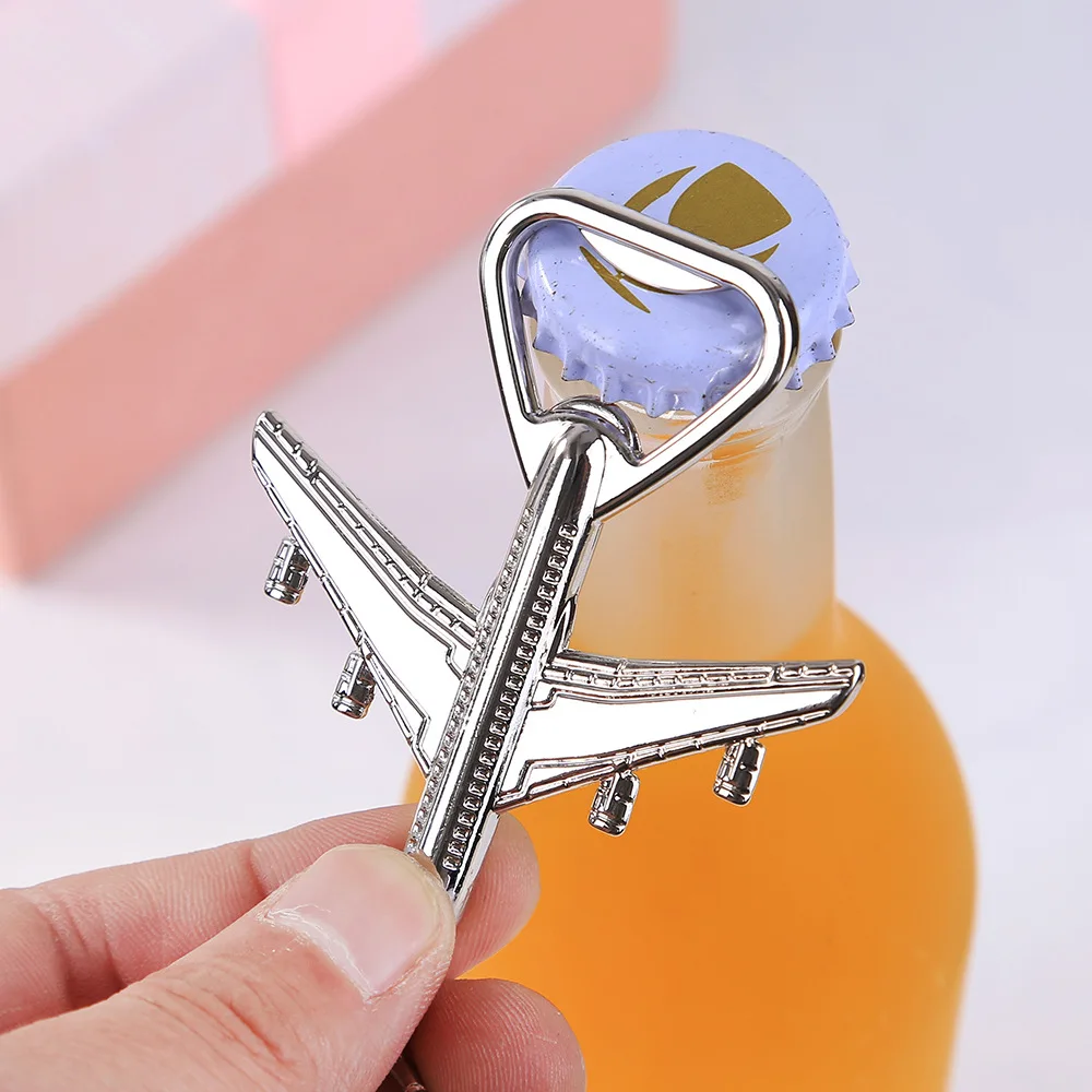 

Airplane Bottle Opener Stainless Steel Wedding Party Return Gift Souvenirs for Guests Kitchen Tools Table Decor Favors