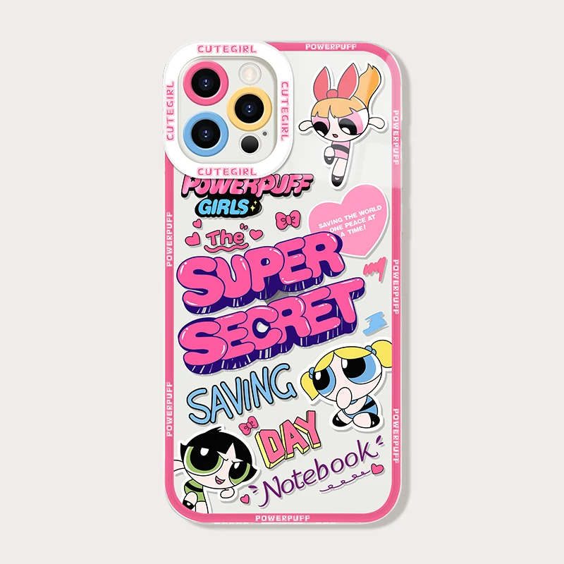 Funda transparente anime P-Powerpuff Girls para Xiaomi POCO X8 Pro Max X7 X6 Neo X5 X3 F7 F8 Ultra F6 F5 F3 M8 M7 M6 PRO 4G 5G M5S 6