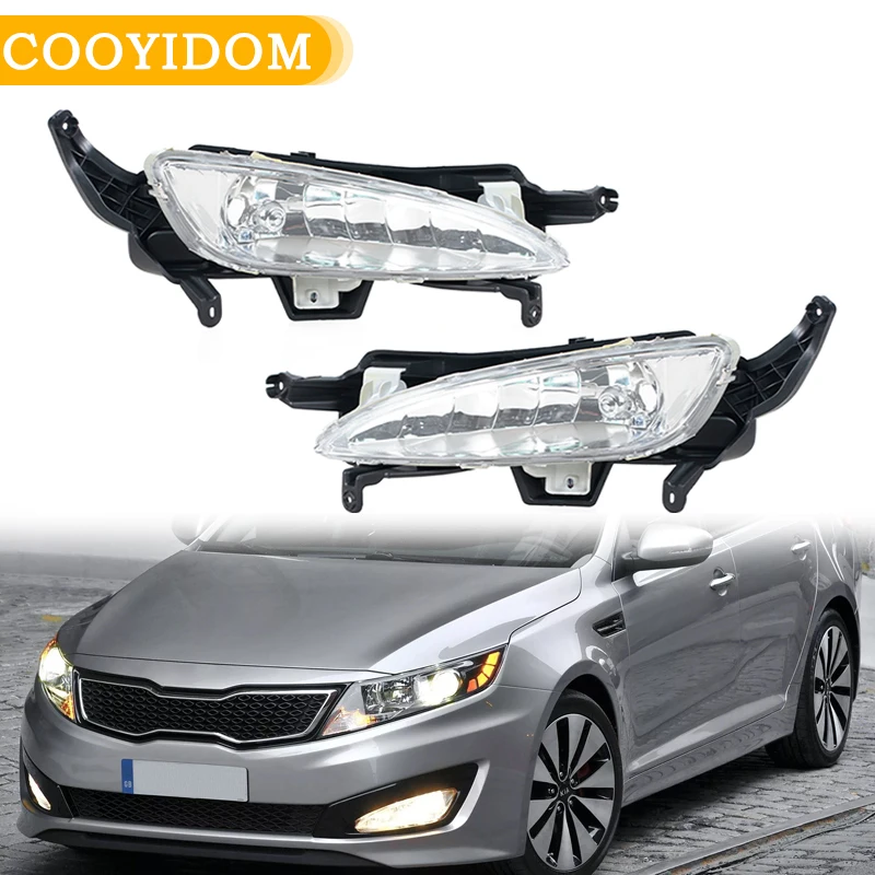 Luz antiniebla del parachoques delantero del coche para KIA Optima 2010 2011 2012 2013 luz antiniebla luz del conductor DRL92201-4M000 92202-4M000 estilo del coche