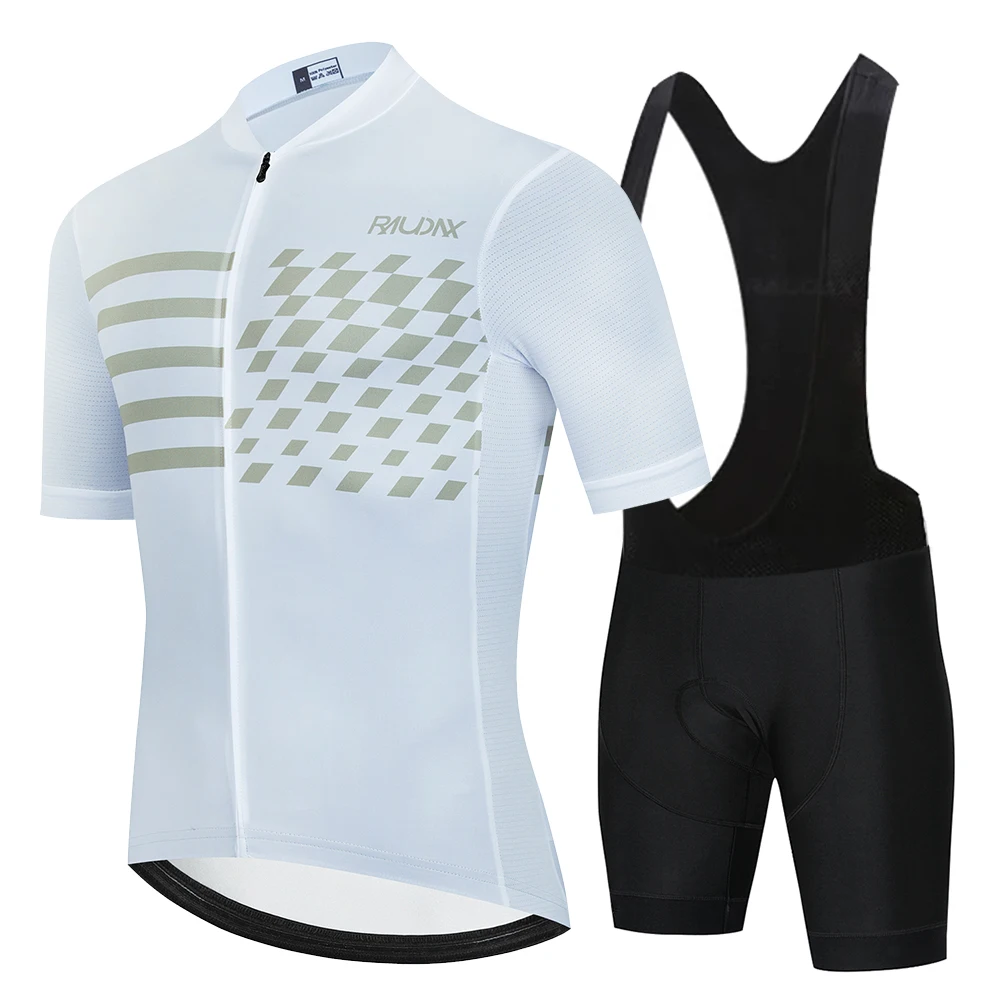 Raudax Summer Cycling Set Man Cycling Jersey Short Sleeve Bicycle Cycling Clothing Kit Mtb Bike Wear Triathlon Maillot Ciclismo
