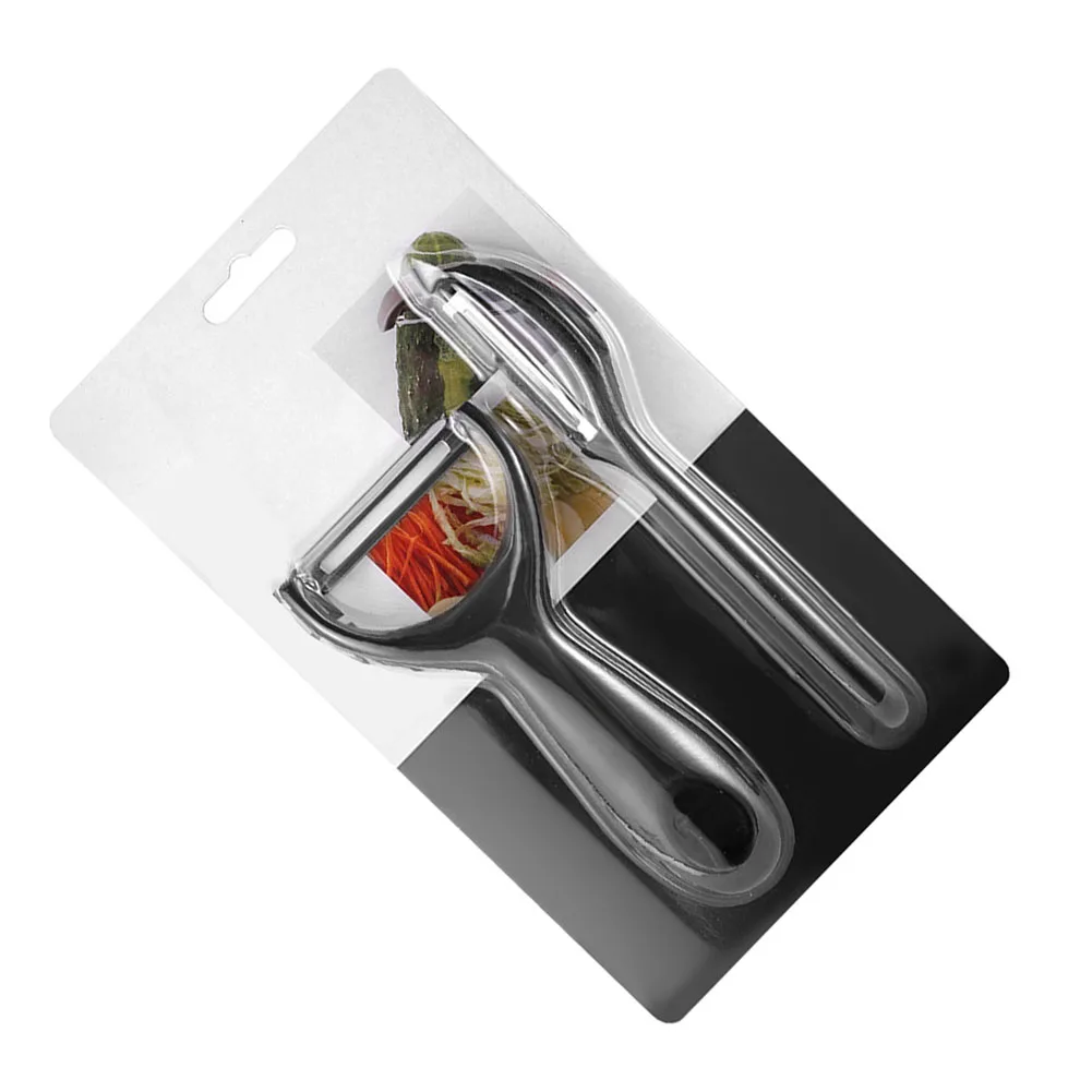 2 Piece For kitchen Peeler Set: Swivel Design and Y Shape Stainless Steel Blades Non Slip Plastic Handle Easy to Store