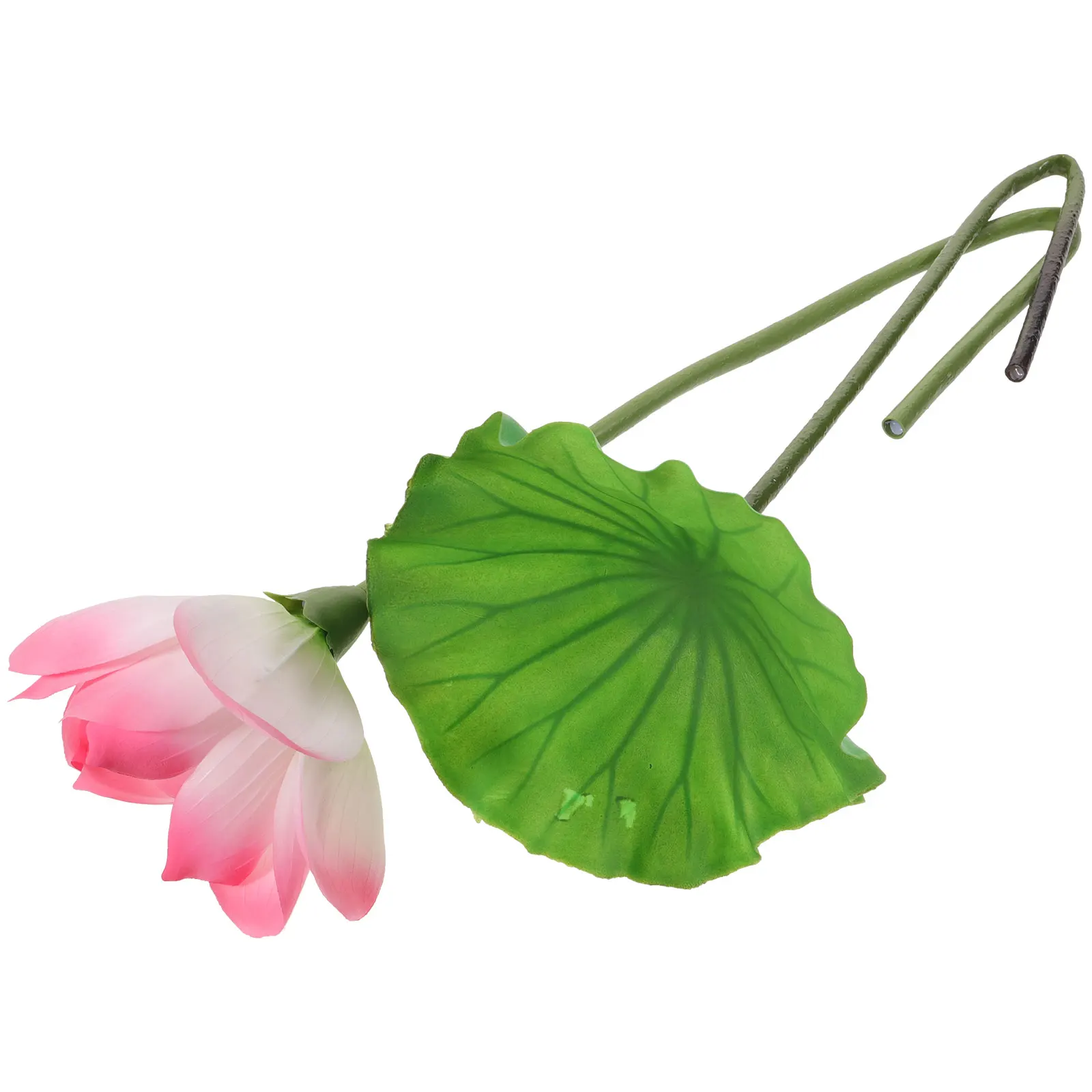 

Exquisite Simulation Lotus Flower Picks PU Lotus Leaves Home Decor Stunning Artificial Water Lily Arrangement 2pcs