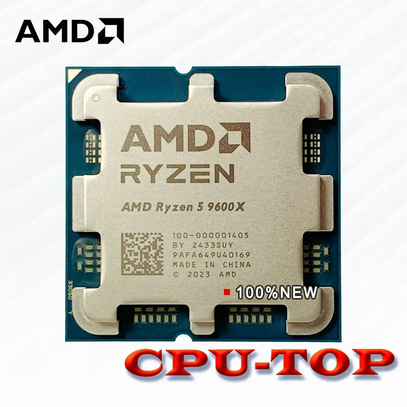 AMD Ryzen 5 9600X Processor 5.4GHz 6-Core 12-Thread 38MB Game Cache 4NM TDP 65W Socket AM5 Gaming CPU Zen 5 Integrated Graphics