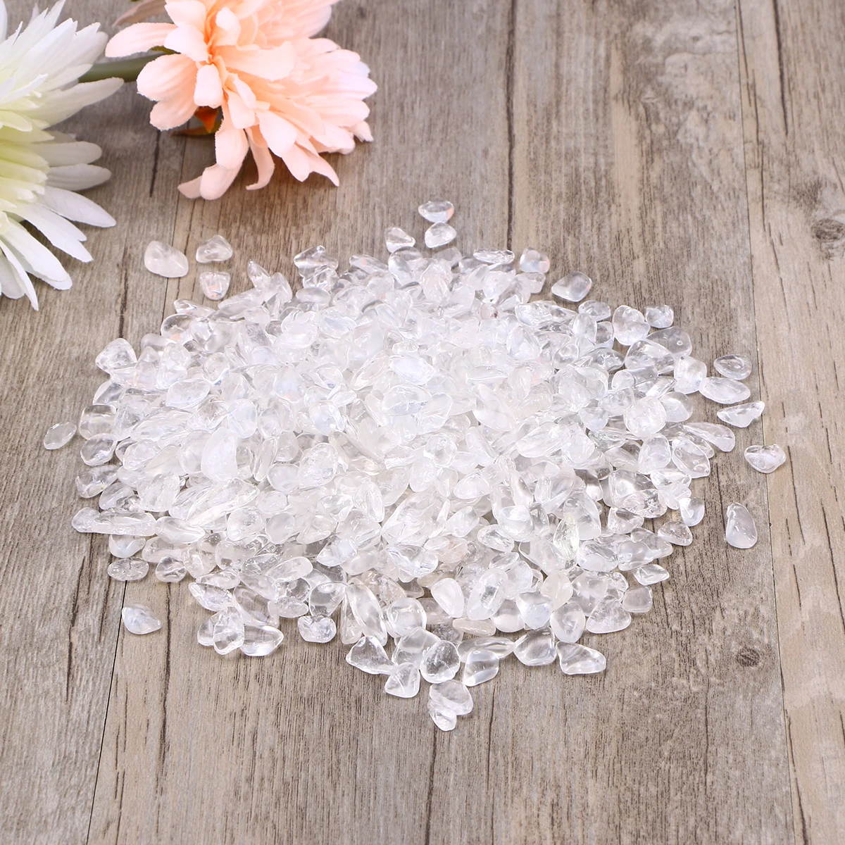 

400 Natural Crystal Gravel Garden Pebbles and Stones Small Aquarium Flower Pot