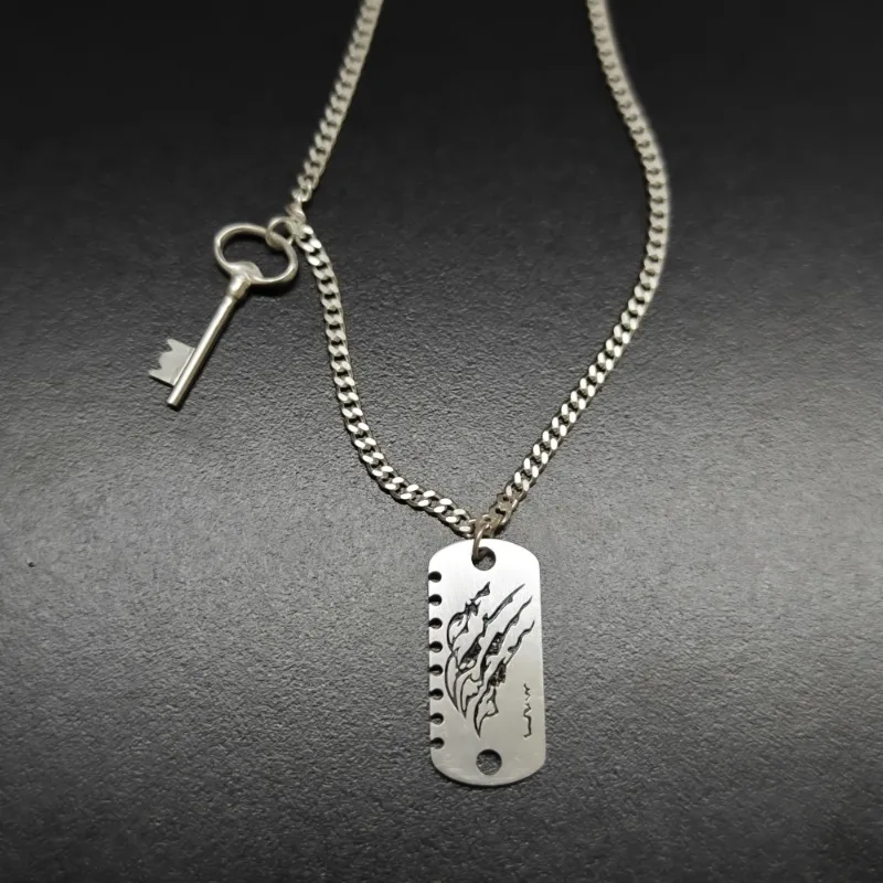 Love and Deepspace Caleb Cartoon Personalized Festival Gift Wolf Brand Necklace Creative Game Peripheral Anime Character Pendant