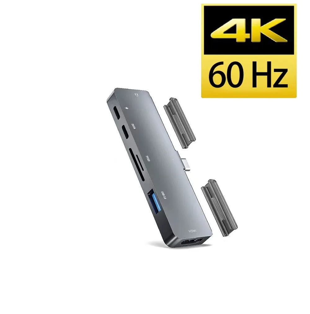 ZHUOYMA Applicable to iPad pro USB3.1 multi-function Docking station Type-C to HDMI seven in one HUB hub