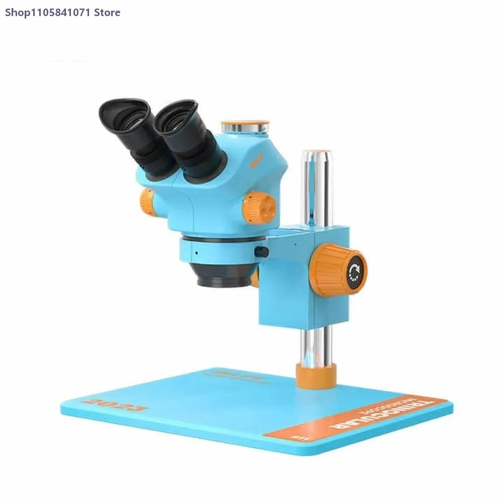 7-50X Trinocular Stereo Microscope with 033D Light and 0.5CTV Adapter for Phone Jewelry Repair Soldering