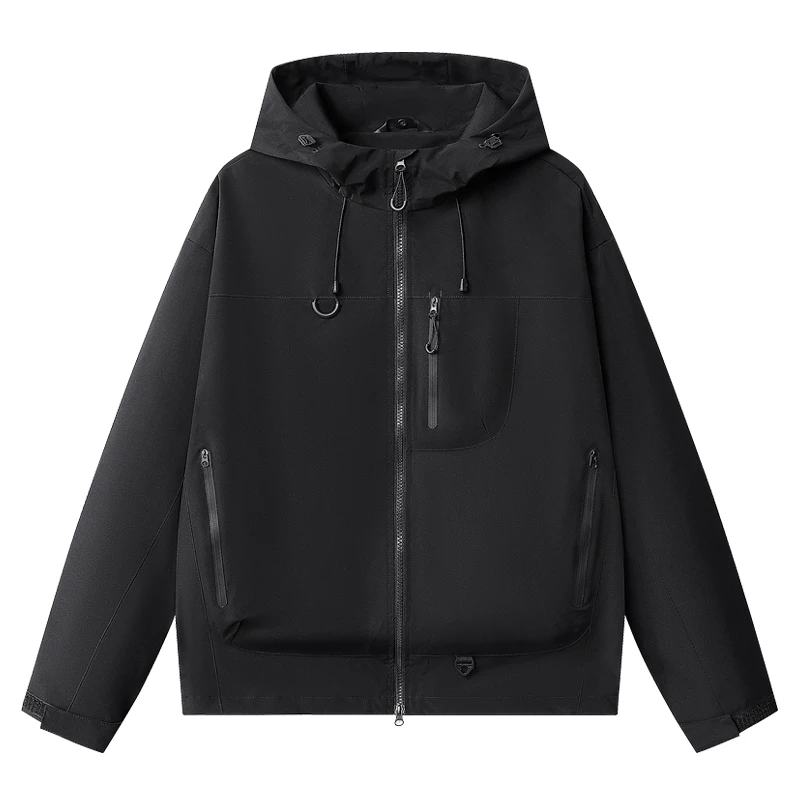 Mountain Shell Jacket, Unisex Waterproof Windproof Rain Jacket for Hiking Camping Travel