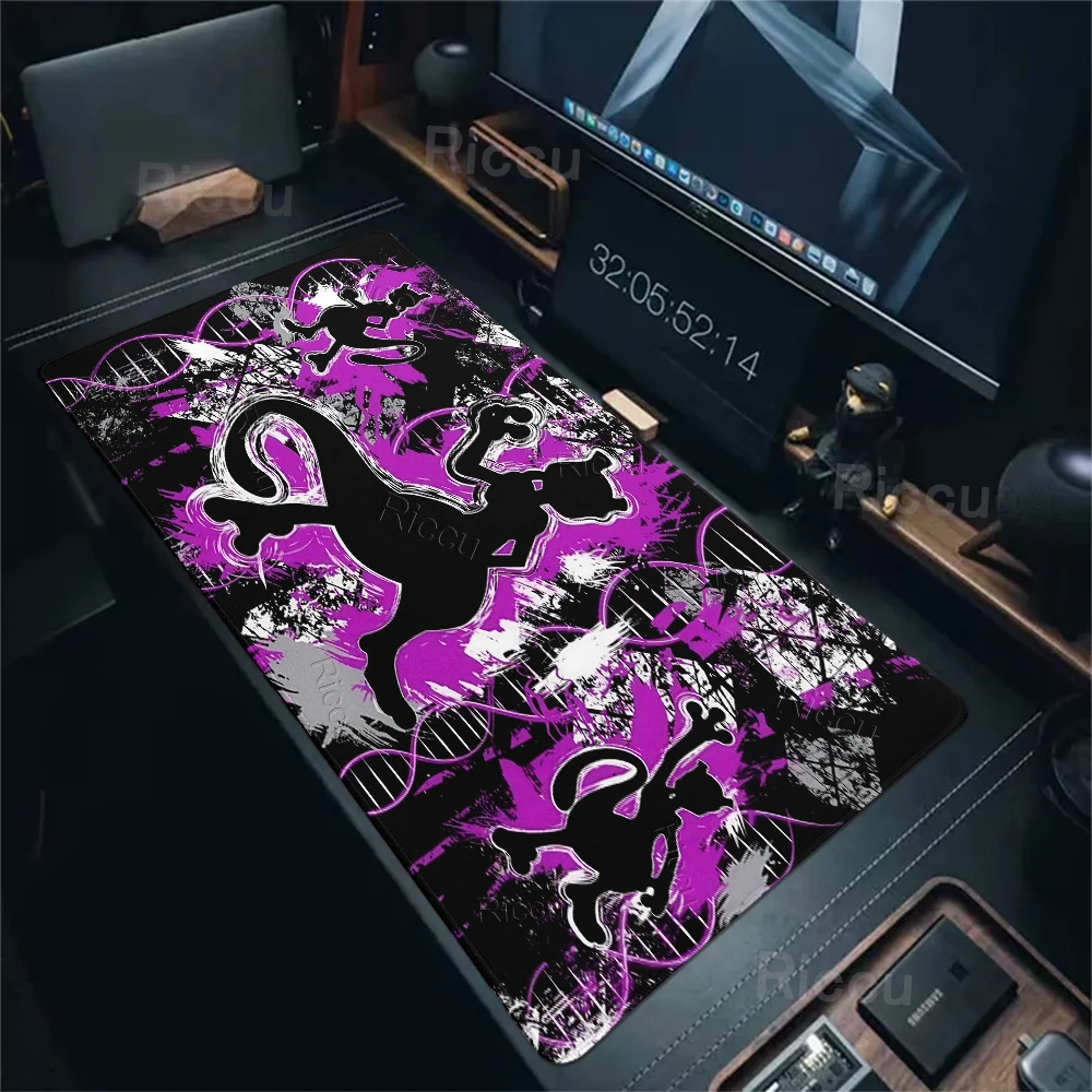 Mousepad Laptop Japan Cool Anime Mouse Pad Large XXL pokemons Mewtwo Desk Mat Gamer PC Cabinet Keyboard Rug Gaming accessories