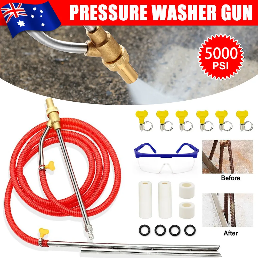 

Sand Blaster Wet Blasting High Pressure Washer Gun Sandblasting Water Gun Hose