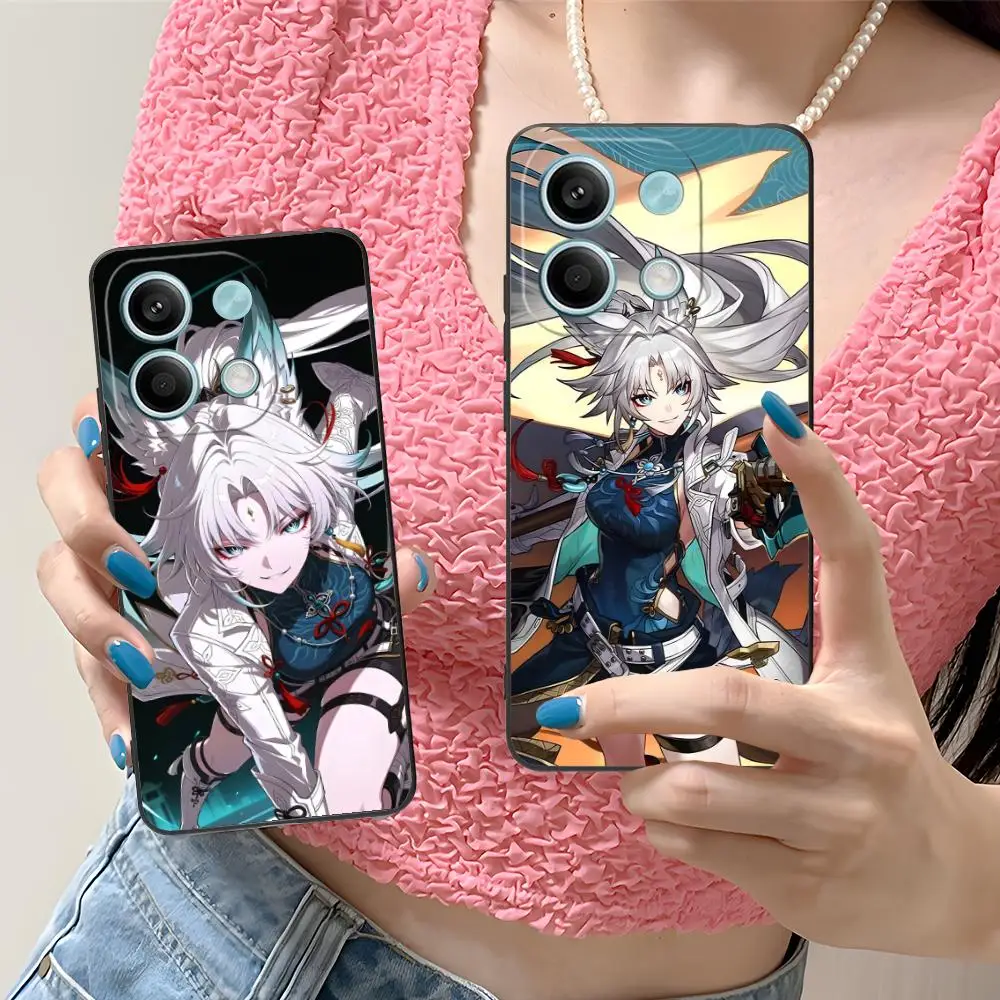 

Чехол для телефона Honkai Star Rail Feixiao для Xiaomi Redmi Note 14 13 12 11 S Pro Plus 4G 5G с цветным принтом, роскошный чехол для мобильных телефонов