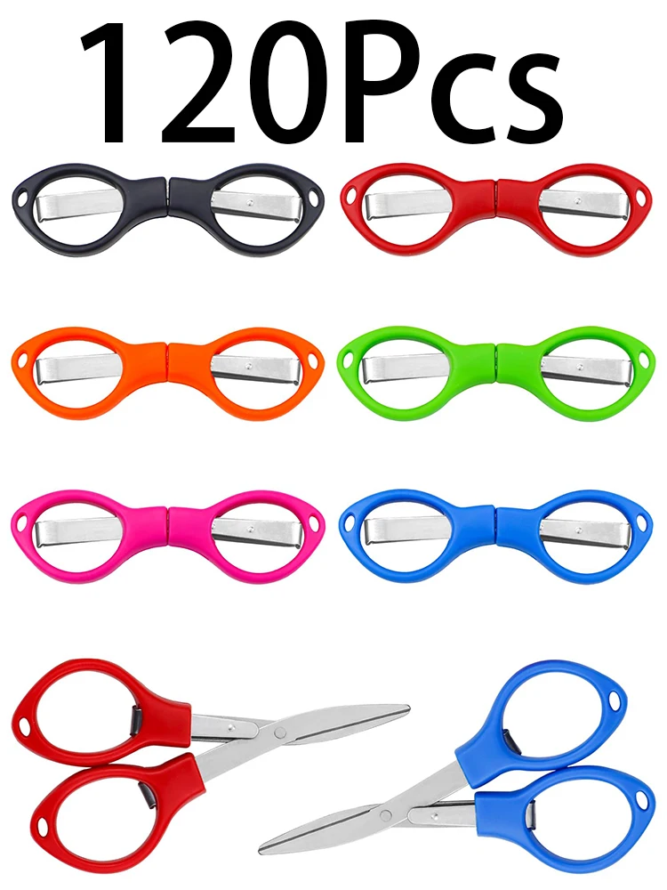 

120Pcs Scissors Folding Storage Mini Office Anti Rust Portable Compact Shear