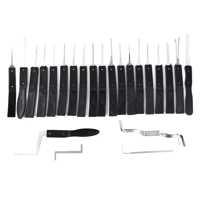 KLOM Premium 20-pcs Residential Car Lock Cylinder Special Tool Kit Professional Locksmith Supplies Tools