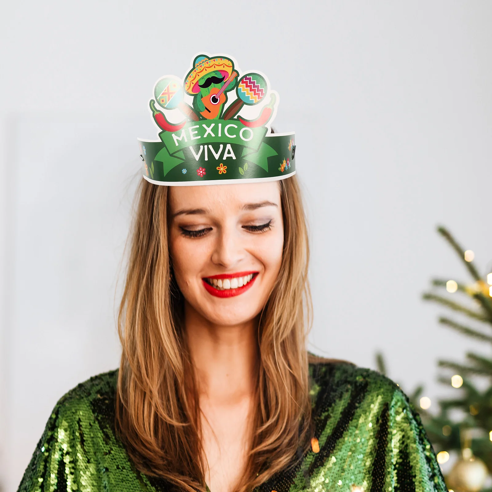 

12Pcs Fiesta Mexican Paper Hats Party Hats Photo Props Festival Decorations for Carnival Party Mexican Hat