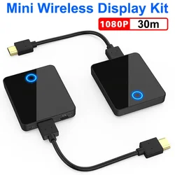 30m Wireless HDMI Extender Video Transmitter and Receiver for PS4 DVD Camera Laptop PC Game Meeting Same Screen To TV Projector