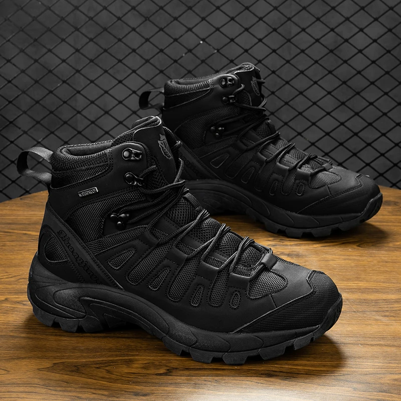 Men Outdoor Snow Boots - Tactical Boots | Warm, Waterproof | Ideal for Training, Hiking, Military, and Mountaineering