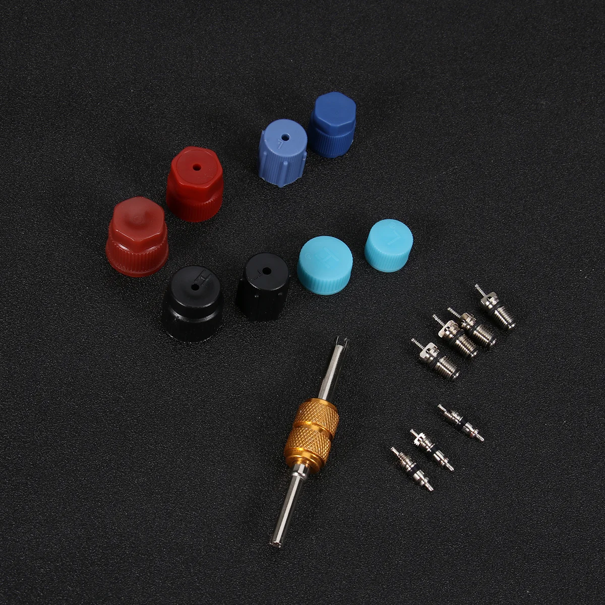

16Pcs Universal Air Conditioning Service Kit Car Ac System Cores Seal Tools Air Conditioning Service Core A/ Cap