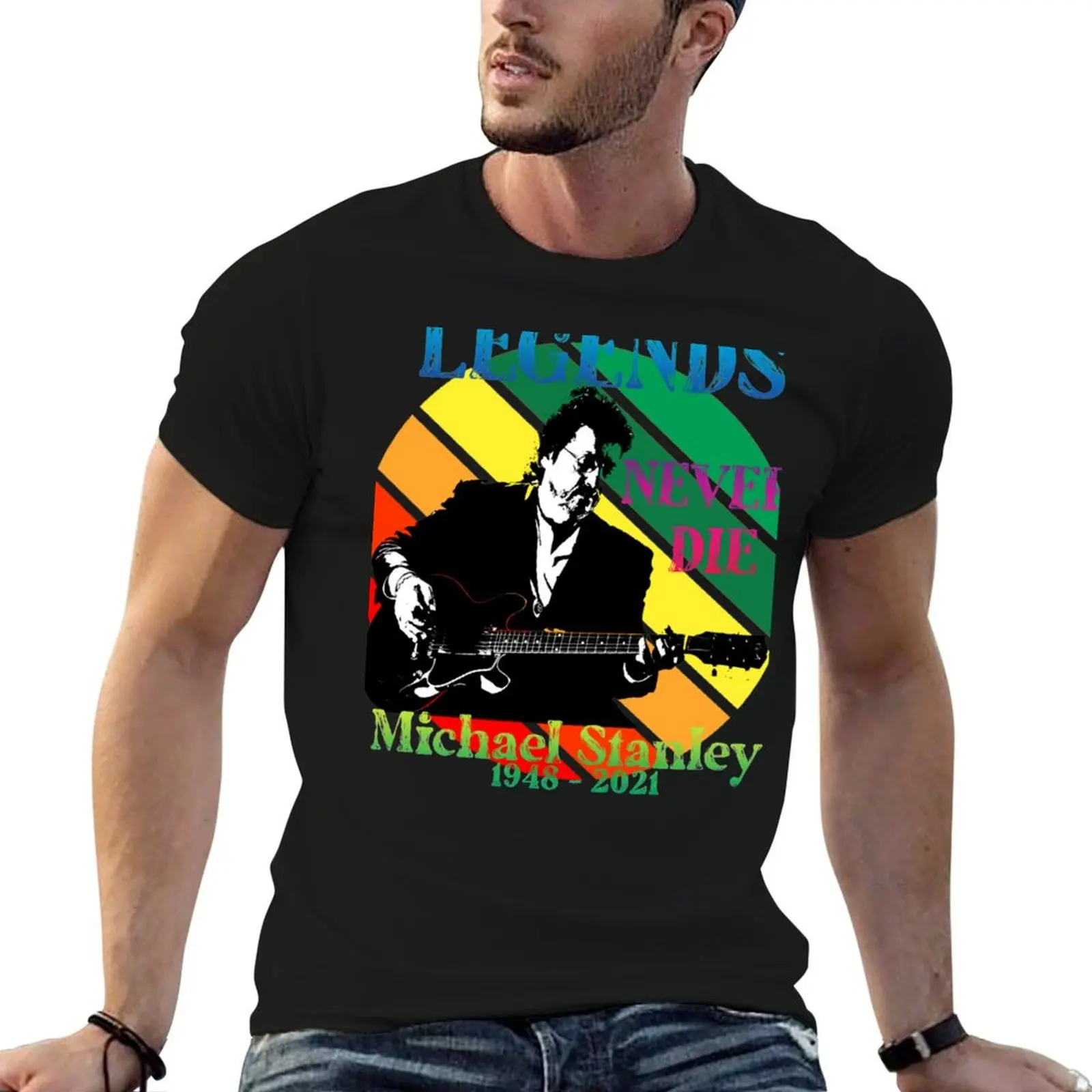 Camiseta de Michael Stanley, camiseta para hombre, camisetas lisas para hombre, camiseta de marca de lujo de alta calidad