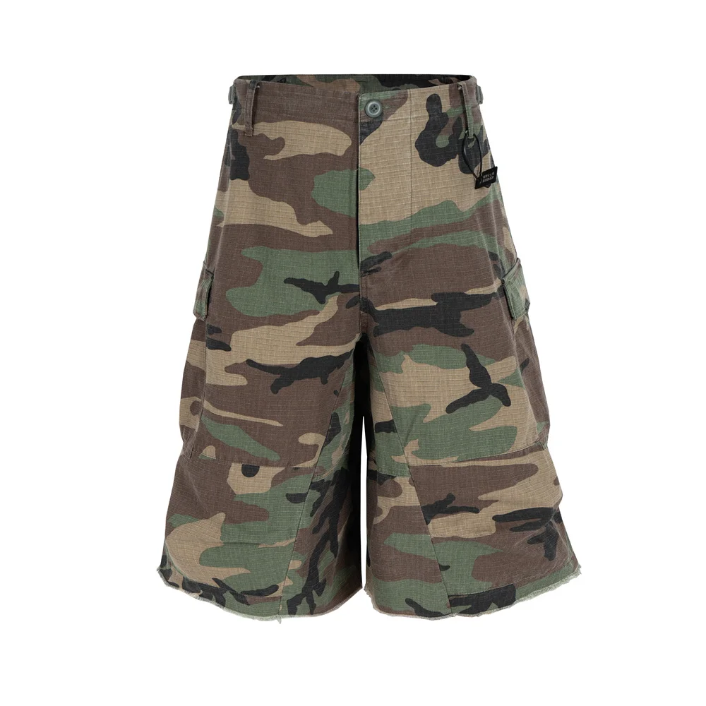 

Parisian Vintage Waed Baggy Camo Cargo orts Men's Youth Casual Straight Leg Workwear Summer Faion Trend Brand Mijko