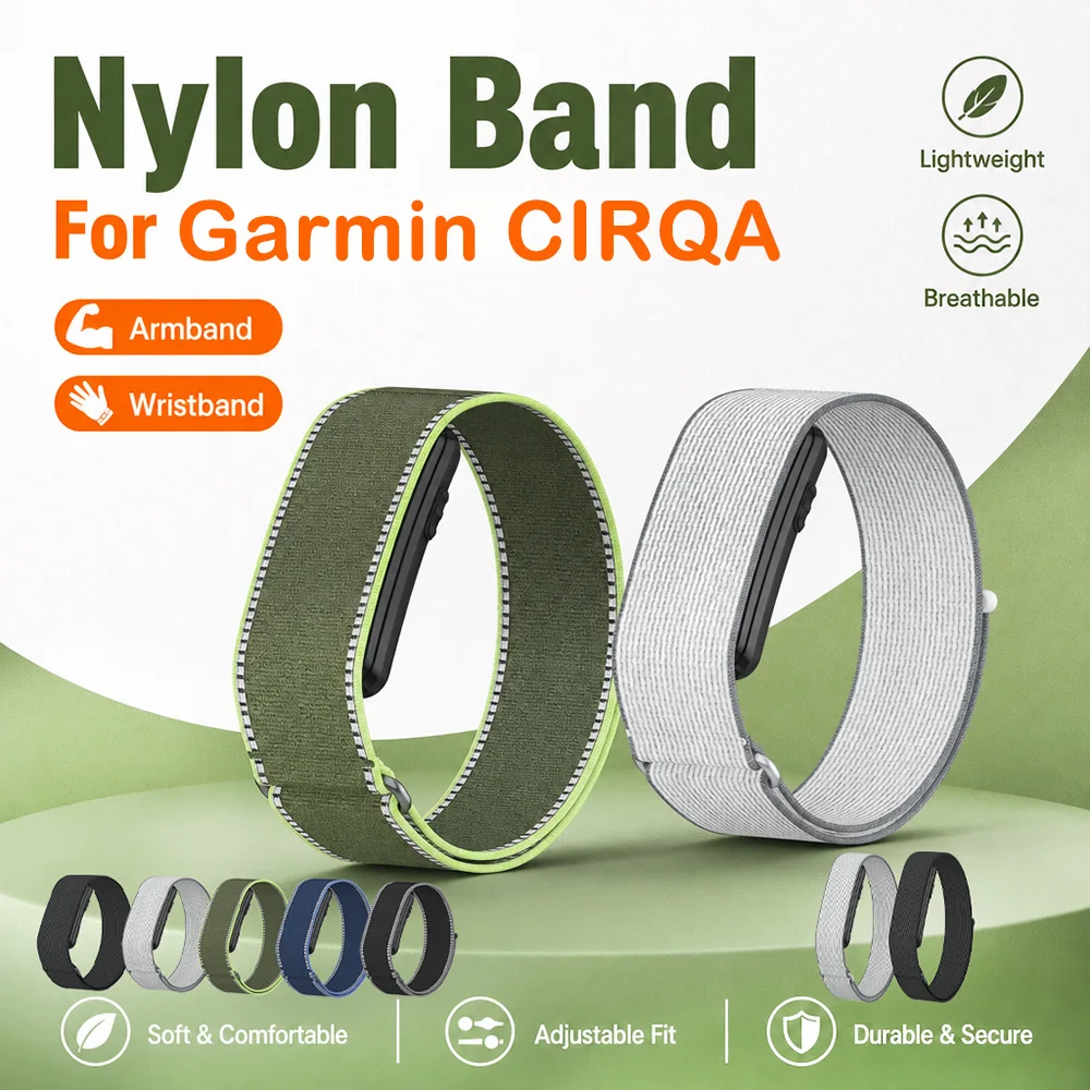 New Nylon Watch Strap for Garmin CIRQA Unisex Lightweight Daily Wear Wrist Accessory Replacement Strap for Garmin CIRQA Band