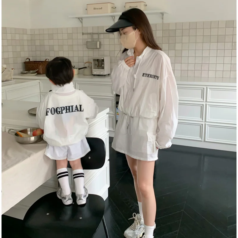 

T23X68 Letter Print Unisex Sun Protection Two-Piece Set4.10In stock available