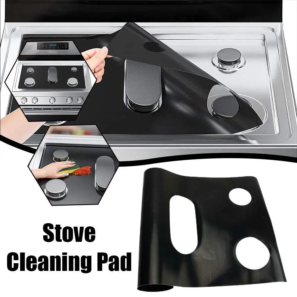 1Pc Thickness Gas Stove Protectors Cover Liner 5 Holes Stovetop Pad Burner Range Cooker Covers Anti-Oil Mat 0.2mm Protectiv J9C0