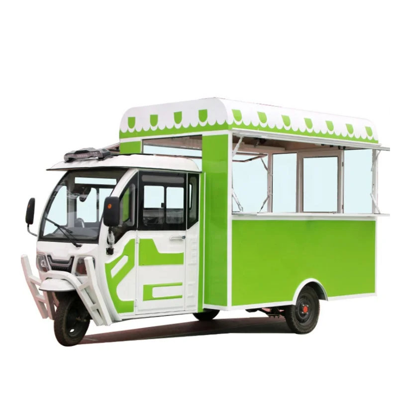 3 Wheel Ape Coffee Bar Tuk Tuk Food Truck Barbecue Motorcycle Electric Tricycle Food Cart Cook Trailer